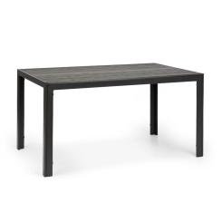 Bilbao Gartentisch | 150 x 90 cm Tischfläche | 6 Personen | Materialien: Polywood & Aluminium | Witterungsbeständig | Holzoptik | anthrazit