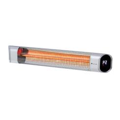 Dark Wave Infrared Radiant Heater | Power: 2000 W | MinimalGlare Heating Tube: gold-coated carbon tube | 9 heat settings | 24 h timer | IP65 | Touch control panel & LED display | Wall mounting | Aluminium