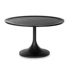 Besoa Big Visby Coffee Table 70x41.5cm (ØxH) Metal Multiplex Oak Veneer