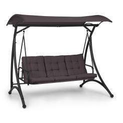Blumfeldt Marbella 3-Seater Swing with Dark Grey Sun Canopy