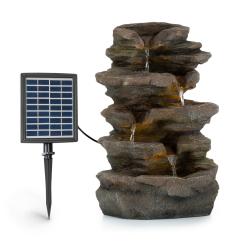 Stonehenge, fontana solare, illuminazione a LED, poliresina, batteria agli ioni di litio