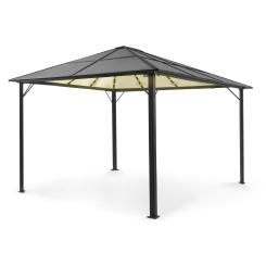 Pantheon Solid Sky Ambient Solar paviljoen met dak 3x4m polycarbonaat aluminium verlicht