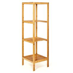 Shelf multi-purpose shelf 4 tiers 34x110x33cm (WxHxD) combinable bamboo