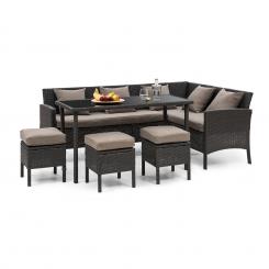 Blumfeldt Titania Dining Lounge Set Garden Set Black / Brown