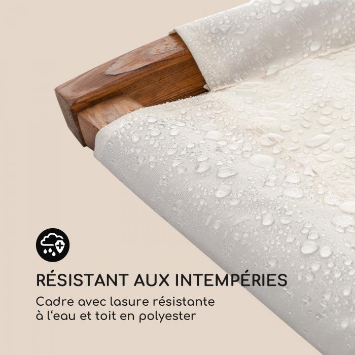 Blumfeldt Mauritius Fauteuil balançoire & auvent ComfortMesh 180kg max. -  crème